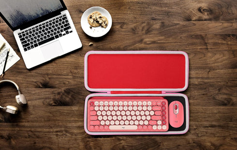 Aenllosi Hard Carrying Case Compatible with Logitech POP Keys Mechanical Wireless Keyboard (Pink)(Case Only)...