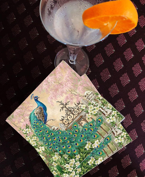 20-ct 13x13 Peacock Napkins for Valentine's, Dinner, Decoupage, Cocktail, Wedding, Shower, Mother's Day, Birthday Party - Decorative Paper Bird De...