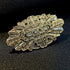 Old European Vintage Gold Tone Oval Shaped Art Nouveau Crystal Brooch Pin Wedding Party Bouquet Accessory...