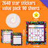 90 Pack Classroom Incentive Chart, 2 Colorful Designs with 2640 Star Stickers for Classroom Teaching or Family Using...
