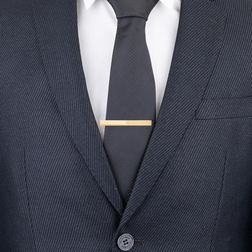 Tie Clips for Men, Black Gold Silver Tie Bar clip Set Gift for Groom Husband Boyfriend...