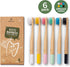 GREENZLA Kids Bamboo Toothbrushes (6 Pack) BPA Free Soft Bristles Eco-Friendly, Natural Toothbrush Set Biodegradable & Compostable Charcoal Wooden...