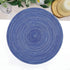 SHACOS Round Braided Placemats 15 inch Set of 6 Washable Kitchen Table Placemats for Home Wedding Party (Blue White, 6)...