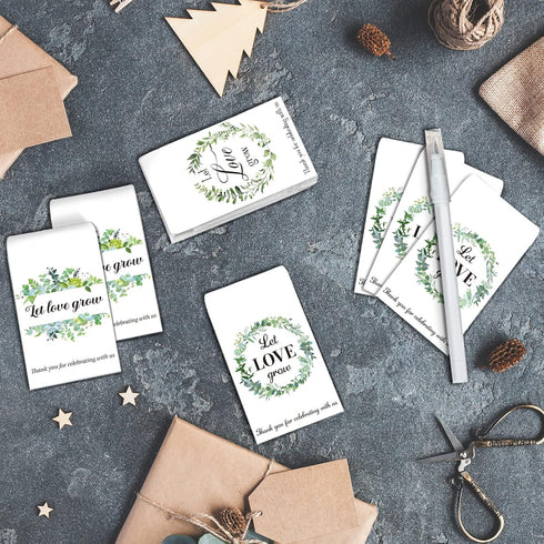 150 Pieces Greenery Seed Packets Let Love Grow Seed Packets Self Adhesive Wedding Envelopes Retro Christmas Valentine Wedding Favors for Guests, 3...