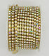 10 Yard Crystal AB Rhinestone Close Chain Clear Trim Sewing Craft (Gold, 3mm)...
