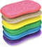 6 Pack Multi-Purpose Scrub Sponges for Kitchen 6 Colors, Non-Scratch Microfiber Sponge with Heavy Duty Scouring Power, Effortless Cleaning of Dish...