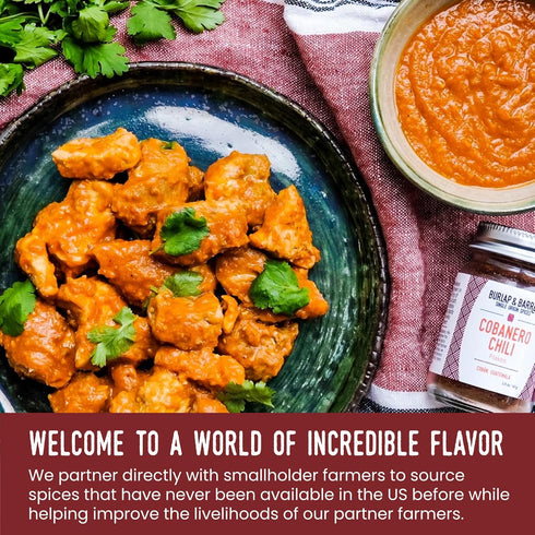 Burlap & Barrel Cobanero Chili Flakes - As Seen on Shark Tank! Smoky Heat, Fruity, Peachy Aroma - Red Powder Flakes for Spicy Dishes, Chili Powder...