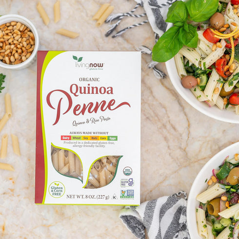 NOW Foods, Organic Quinoa Penne, Gluten-Free, Corn-Free, Non-GMO, Quinoa and Rice Pasta, 8-Ounce...