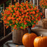 Artificial Fall Flowers Outdoor Fake Mums - 12 Bundles Fake Plants UV Resistant No Fade Faux Plastic Greenery Garden Porch Patio Fall Home Decor (...