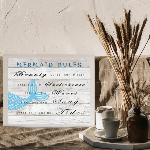 Posterizer 1 pcs-Beauty comes from within-girly beach vibes-Coastal & Nautical Art-Motivational & Inspirational Art-Gift for Nature, Surfers and B...