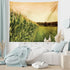 Lunarable Country Tapestry, Cornfield Farmland Near Forest Foliage Rural Harvest Season Landscape Scenics, Fabric Wall Hanging Decor for Bedroom L...