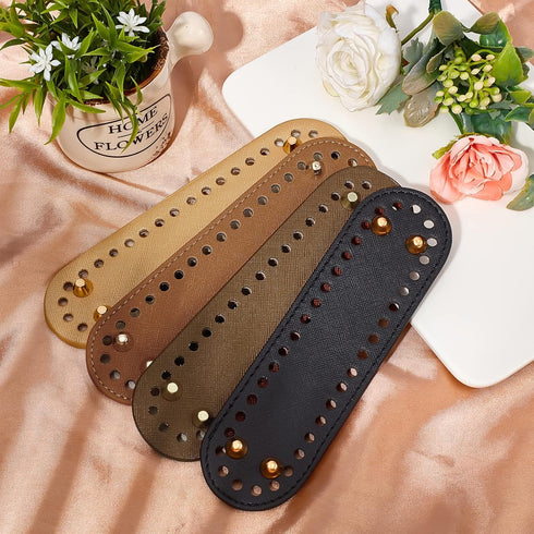 PH PandaHall 4 Colors 7.1x1.9" Bag Bottom Shaper Round Crochet Bag Bottom Leather Bag Shaper Pad for Bags Cushion Base with Holes Bag Shoulder Bag...