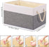 Yawinhe Foldable Storage Basket 1-Pack, Large Fabric Storage Bins with Rope Handle, Used for Organizing Shelves, Closets, Clothes Storage Box, 14....