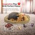 Silver Bowl with Simulated Pet Food, Colorful Chew Toy for Lifelike Stuffed Interactive Pet, Dog Bones for Breathing Pets...