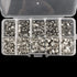 230 Sets Cz White Clear Crystal Rivets Rapid Rhinestone Silver Color Stud Rivets fit for DIY Leather-Craft and Garment (Mixed 03)...