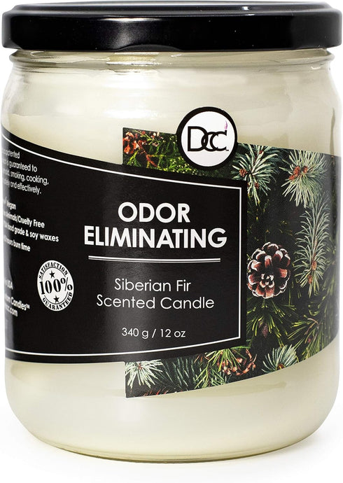 Siberian Fir Odor Eliminating Highly Fragranced Candle - Eliminates 95% of Pet, Smoke, Food, and Other Smells Quickly - Up to 80 Hour Burn time - ...