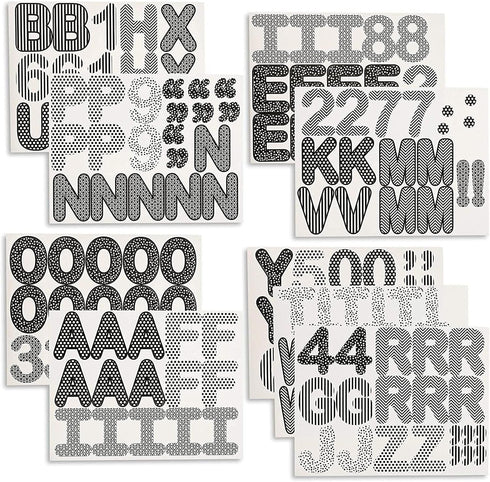 Juvale Bulletin Board Alphabet Letters and Numbers (144 Count)...