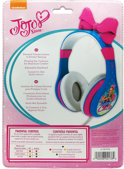 eKids JoJo Siwa Headphones for Kids, Volume Limited Headphones with Parental Controls, Childrens Headphones for School, Home, Travel, Designed for...