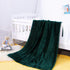 NTBAY Flannel Fuzzy Toddler Blanket, Fluffy Warm and Lightweight Reversible Stripes Design Baby Plush Blanket, 30x40 Inches, Dark Green...