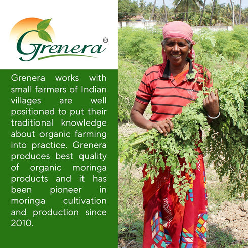 Grenera Moringa Tablets 240 nos, Uncoated Malunggay Herbal Supplement, No Chemical Coating, Green Superfood, Lab Tested for Purity...