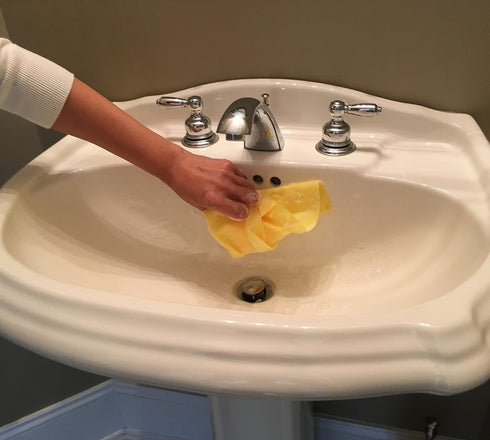 idée No Mildew, Non-Scratch Disposable Scouring Sheets (60 Sheets/roll) for Dish-Washing, Cleaning, Scrubbing, PW01Y, Yellow (1)...
