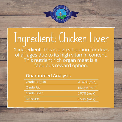 Freeze Dried Dog Treats (Chicken Liver), All Natural Freeze-Dried Dog Treat & Dog Snacks, Made in USA, High in Protein, Essential Nutrition of Raw...