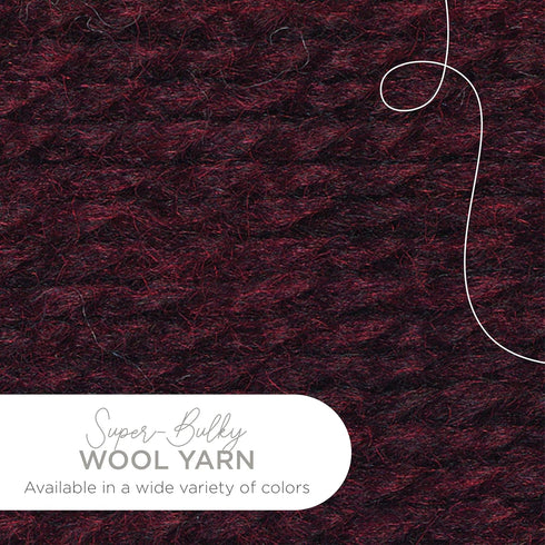 Lion Brand Yarn 640-143 Wool-Ease Thick & Quick Yarn, Claret...