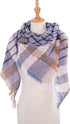 Wander Agio Womens Winter Scarfs Warm Scarf Half Shawls Triangle Scarves Stripe Plaid...