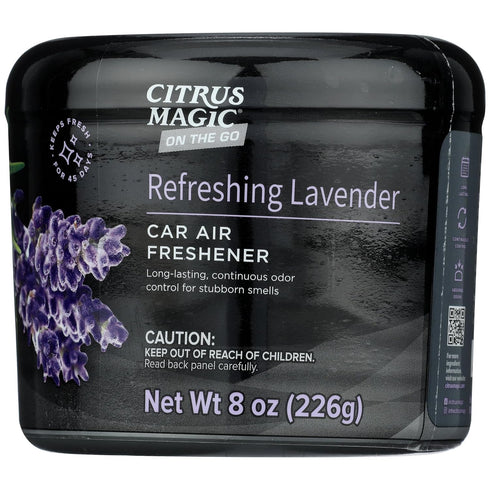 Citrus Magic On The Go Odor Absorbing Solid Car Air Freshener, Refreshing Lavender, 8-Ounce, Pack of 1...