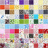 100 Pcs 8 x 8 Inch Cotton Fabric Square Patchwork Fabrics No Repeat Cotton Printed Floral Craft Quilting Fabric Craft Flower Fabric Patchwork Bund...