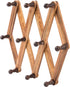 MyGift 10 Hook Burnt Wood Wall Mounted Expandable Accordion Peg Coat Rack Hanger for Entryway, Mudroom or Garage...