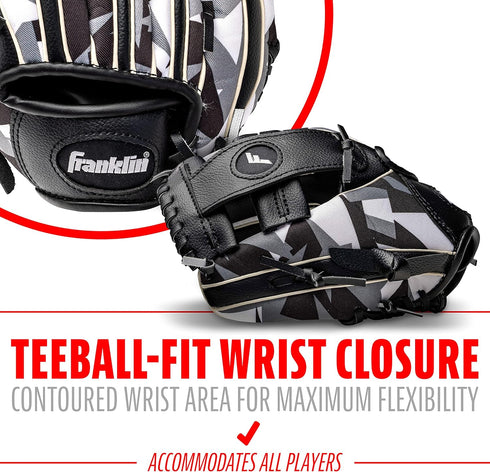 Franklin Sports Kids Baseball + Tball Glove - RTP Youth Baseball Glove - Boys + Girls Teeball, Youth Baseball Glove...