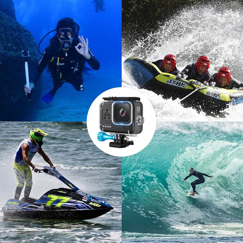MiPremium Waterproof Housing Case for GoPro Hero 8 Black. Underwater Protective Diving Shell Cage Mount Accessories with Aluminium Screw & Quick R...