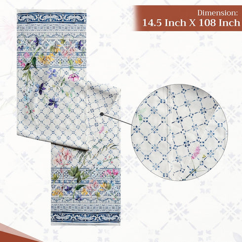 Maison d' Hermine Table Runner 100% Cotton Double Layer Table Runners 108 inches Long Decorative for Home Kitchen Dining Party Baby Shower Wedding...