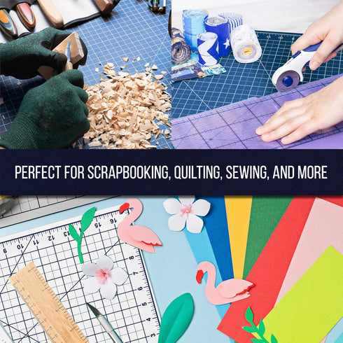 U.S. Art Supply 9" x 12" White/Blue Professional Self Healing 5-6 Layer Double Sided Durable Non-Slip Cutting Mat Great for Scrapbooking, Quilting...