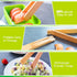 Bamboo Cooking Tongs (Set of 2) – 11” Foldable Kitchen Tongs with Space-Saving Design, Non-Scratch Grip for BBQ, Salad, Camping & Serving – Natura...