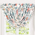 DriftAway Ada Botanical Print Lined Flower Leaf Thermal Insulated Window Valance Rod Pocket Waterfall Swag Valance with Pom Pom 52 Inch by 18 Inch...
