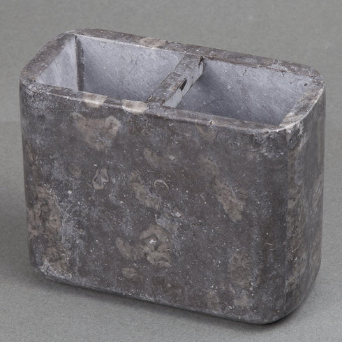 Creative Home Natural Charcoal Marble Maluku Collection Deluxe Rectangular Toothbrush Holder Makeup Brush Organizer Bathroom Countertop Organizer...