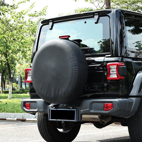Moonet PVC Leather Spare Tire Wheel Cover for Car Truck SUV Camper Trailer Universal Fit RV JP FJ, R15 Black (for Overall Wheel Diameter 27-29 inc...