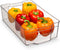 Home Basics Clear Acrylic Food Storage Container Bin for Fridge Freezer or Pantry, Stackable with Handles. Organize Fruit, Vegetables, Yogurt, Sna...