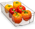 Home Basics Clear Acrylic Food Storage Container Bin for Fridge Freezer or Pantry, Stackable with Handles. Organize Fruit, Vegetables, Yogurt, Sna...
