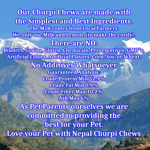 Nepal Churpi Yak Cheese Dog Chew, 100% Natural Authentic Himalayan Yak Chew, Long Lasting, Healthy, High in Protein, Gluten Free, Low Fat, and Lac...