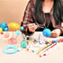 72 Pcs Solar System Model Foam Balls Kit includes Mixed Sizes Polystyrene Craft Foam Bamboo Sticks Color Pigments Paint Tray Palettes Picture Plat...