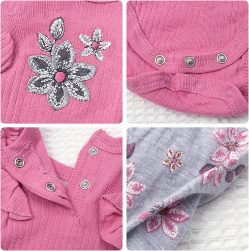 Reborn Baby Doll Clothes 24inch Girl Pink Outfits Accesories Set 4pcs for 22"- 24" Reborn Dolls Newborn Baby Clothing...