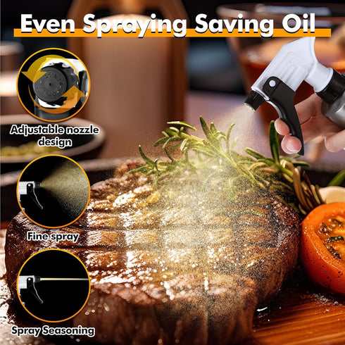 2 in 1 Spray Bottle and Marinade Injector, 10.15oz Dual Functionality Injector and Sprayer, Seasoning Injectors Food Grade Spritzer Bottle for Smo...