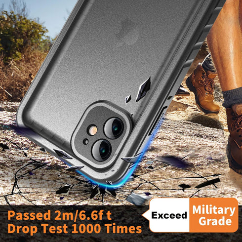Cozycase Compatible with Waterproof iPhone 11 case, Built-in Screen Protector, Full-Body Rugged Bumper Sealed Case Cover, Shockproof Dustproof Wat...