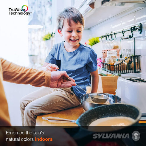 SYLVANIA LED TruWave Natural Series 3-Way A21 Light Bulb, 40/60/100W Equivalent Efficient 6.5/9/13W, Medium Base, Clear 5000K, 6.5 watts, Daylight...