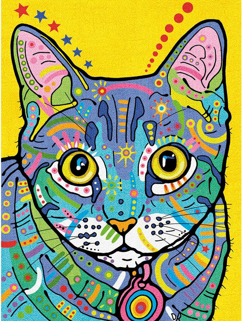Dimensions Cat, PencilWorks Color by Numbers Kit for Adults and Kids, 9'' x 12'...