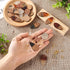 FASHEWELRY Resin Wood Earring Kit with 24Pcs Teardrop Wooden Resin Earring Charms Wood Earring Blanks Earring Findings Open Jump Rings French Earr...