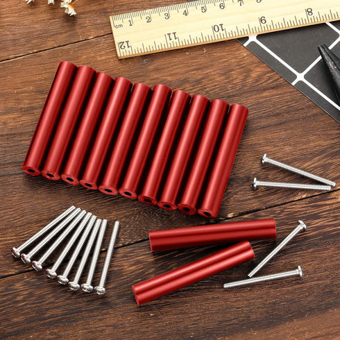 24 Pcs Electrical Outlet Spacers Box Extender Kit Round Electrical Box Extender 12 Pcs Switch and Receptacle Screw Straight and 12 Pcs Longer Scre...